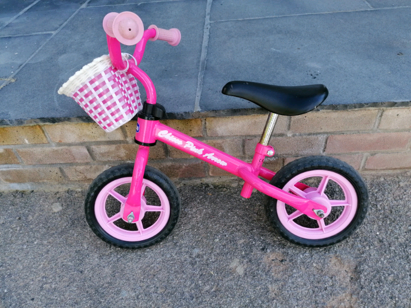 pink chicco balance bike